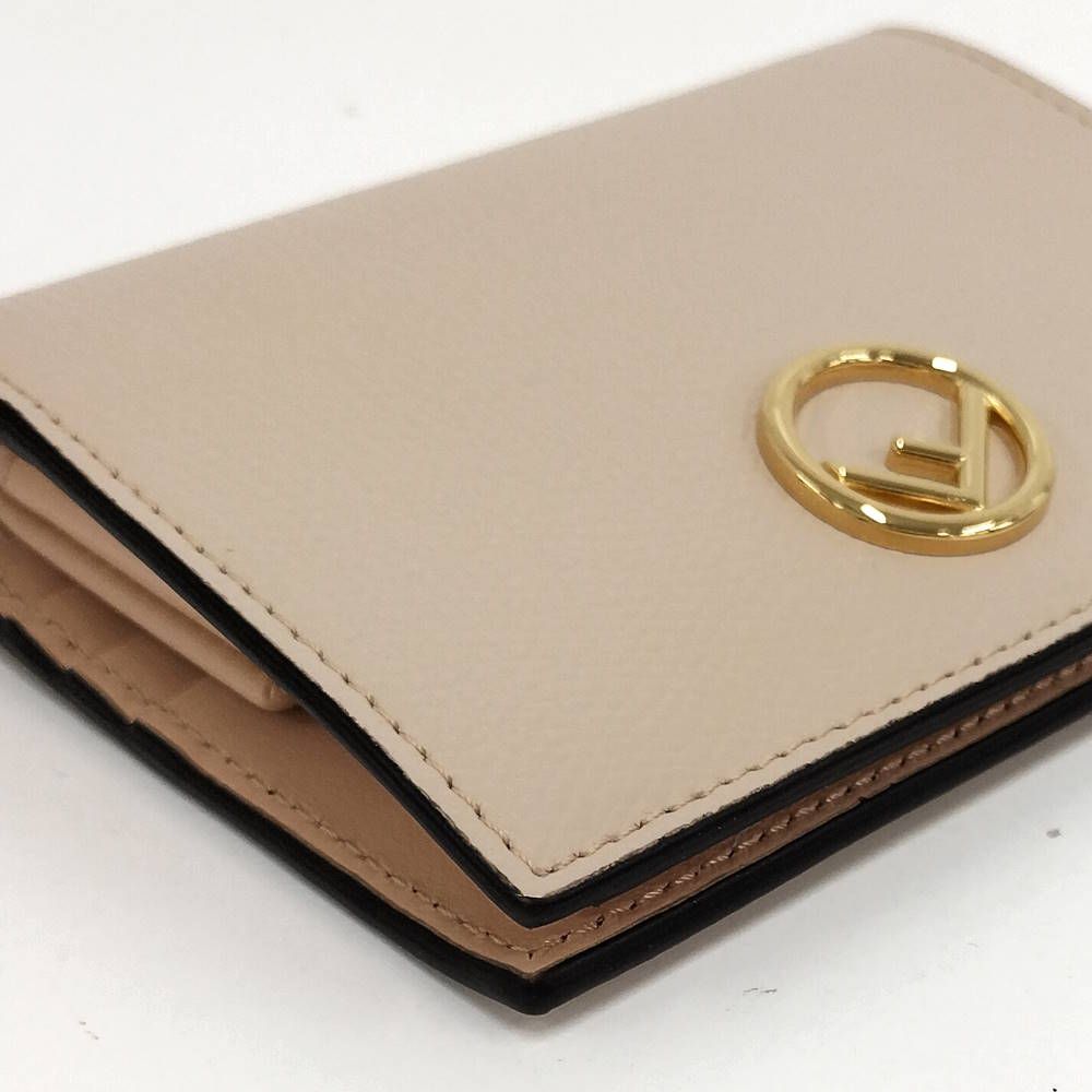 Fendi Bifold Wallet Is Leather Beige — view 5