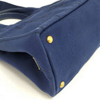 Prada Canapa Tote 2-Way Canvas Blue — view 4