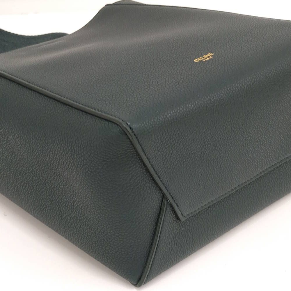 Celine Sangles Small Bucket Shoulder Bag Leather Green — view 4