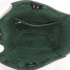 Celine Sangles Small Bucket Shoulder Bag Leather Green — view 9