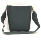 Celine Sangles Small Bucket Shoulder Bag Leather Green — view 2