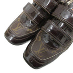 Louis Vuitton Monogram Sneakers Low Cut Velcro Logo Shoes 35.5 Brown — view 5