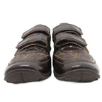 Louis Vuitton Monogram Sneakers Low Cut Velcro Logo Shoes 35.5 Brown — view 4