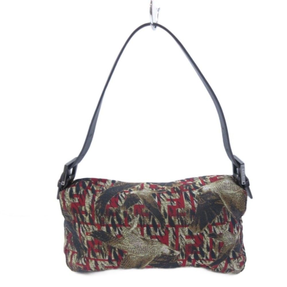 Fendi Mamma Bucket Shoulder Bag Bird Print Zucca Pattern Logo Leather Hawk — view 2