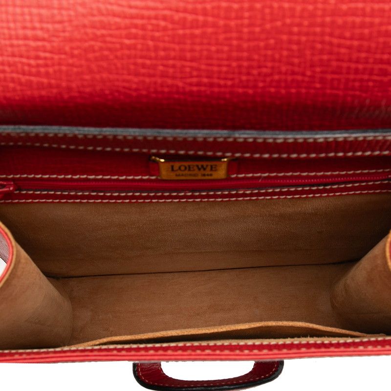 Loewe Barcelona 2-Way Shoulder Bag Red Leather — view 4