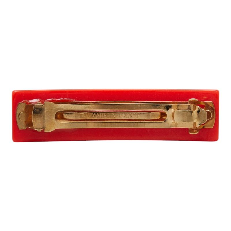 Louis Vuitton Studded Barrette Hair Orange Gold Plastic Plated — view 2