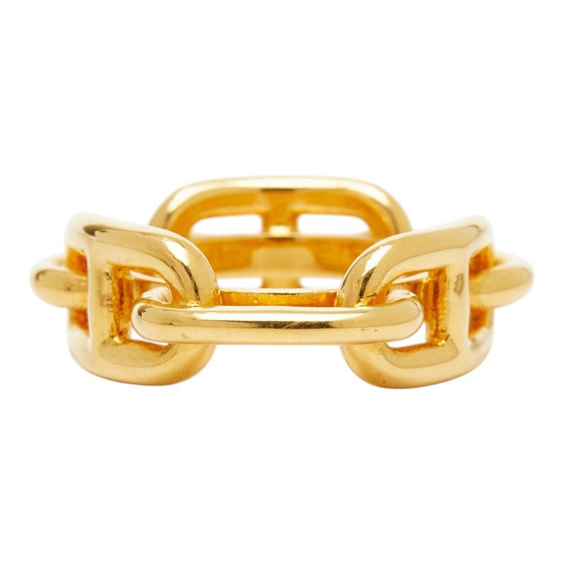 Hermes Lucade Chaine D'ancre Scarf Ring Gold Plated — view 5