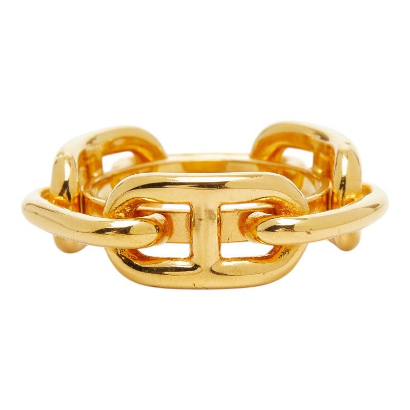 Hermes Lucade Chaine D'ancre Scarf Ring Gold Plated — view 2