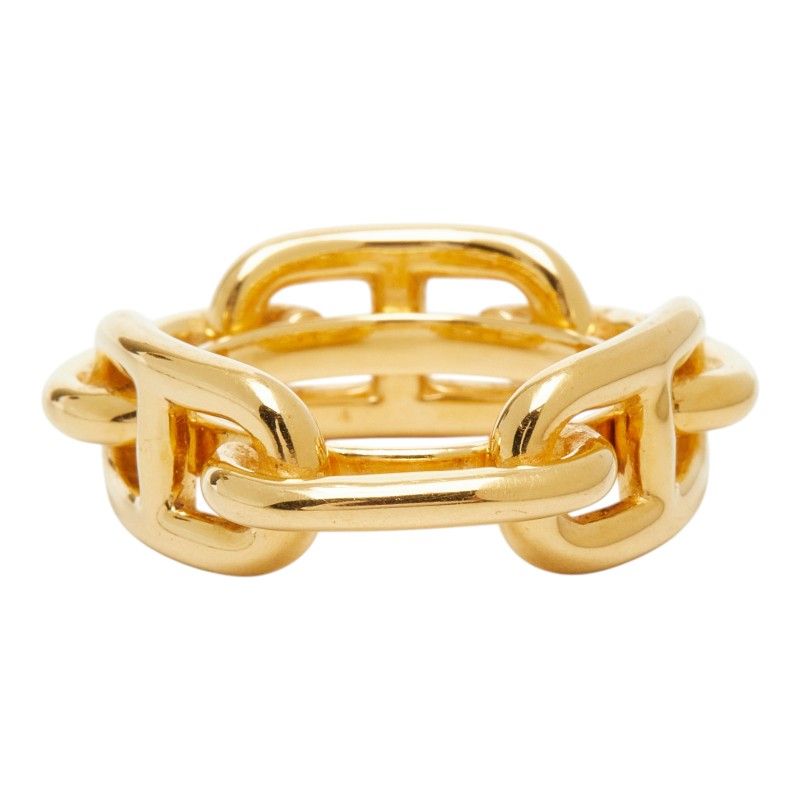 Hermes Lucade Chaine D'ancre Scarf Ring Gold Plated — view 5