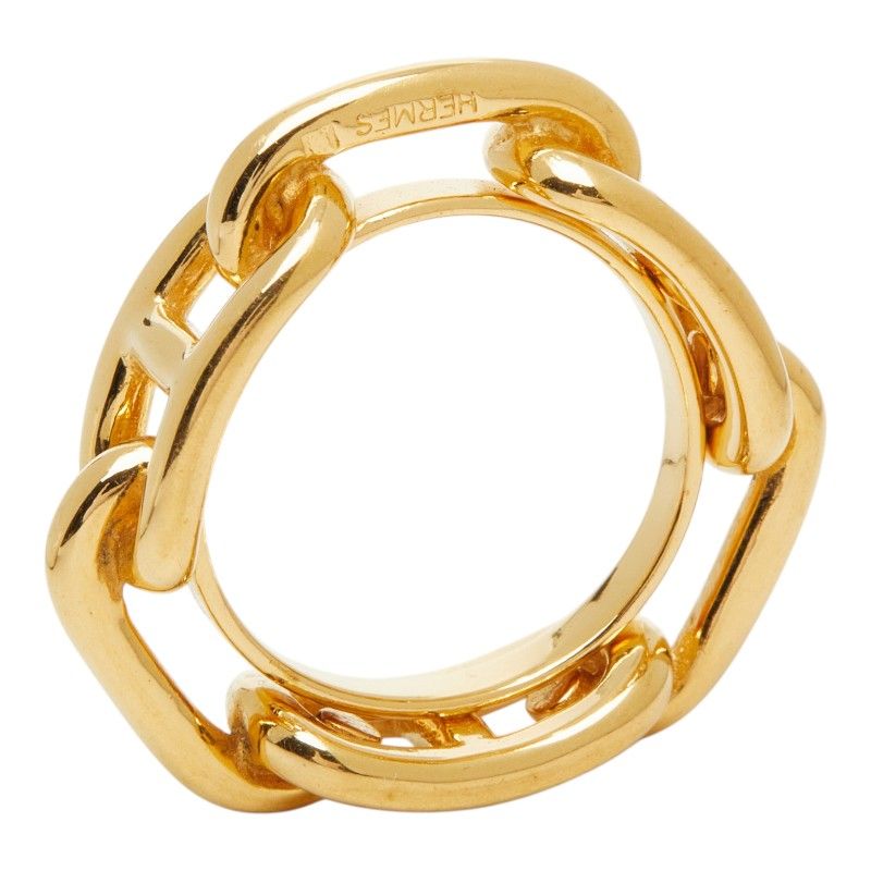 Hermes Lucade Chaine D'ancre Scarf Ring Gold Plated — view 6