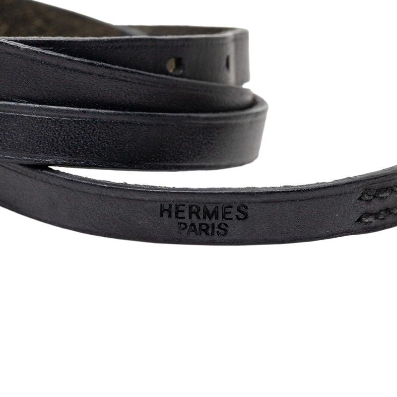 Hermes Api Long Bracelet Black Leather — view 5