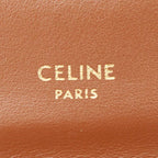 Celine Triomphe Small Flap Wallet Trifold Beige Ivory Leather — view 8