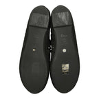 Dior CD Logo Mesh Flat Ballet Shoes 37.5 Black Fabric — view 5