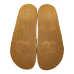 Gucci Interlocking Slide Sandals Shower Beige Green Red Rubber — view 5