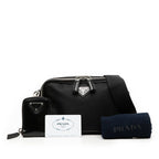 Prada Triangle Logo Re-Nylon Shoulder Bag Black Nylon Patent — view 6