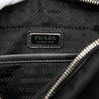 Prada Triangle Logo Re-Nylon Shoulder Bag Black Nylon Patent — view 5