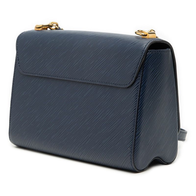 Louis Vuitton Epi Twist MM Crossbody Chain Shoulder Bag Navy Leather — view 2