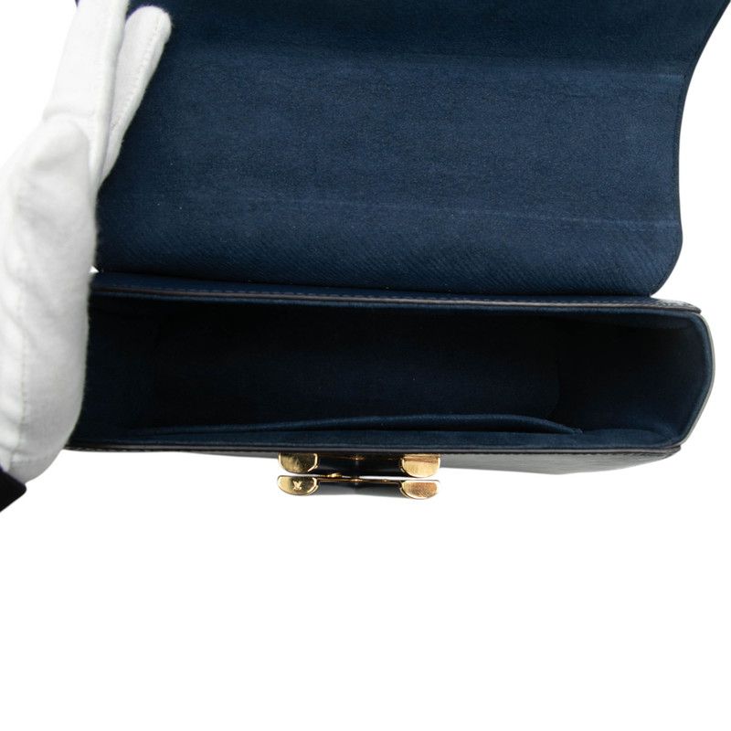 Louis Vuitton Epi Twist MM Crossbody Chain Shoulder Bag Navy Leather — view 4