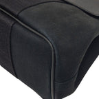 Hermes Valparaiso PM Handbag Black Toilet Blanc Leather Canvas — view 4