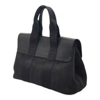 Hermes Valparaiso PM Handbag Black Toilet Blanc Leather Canvas — view 2