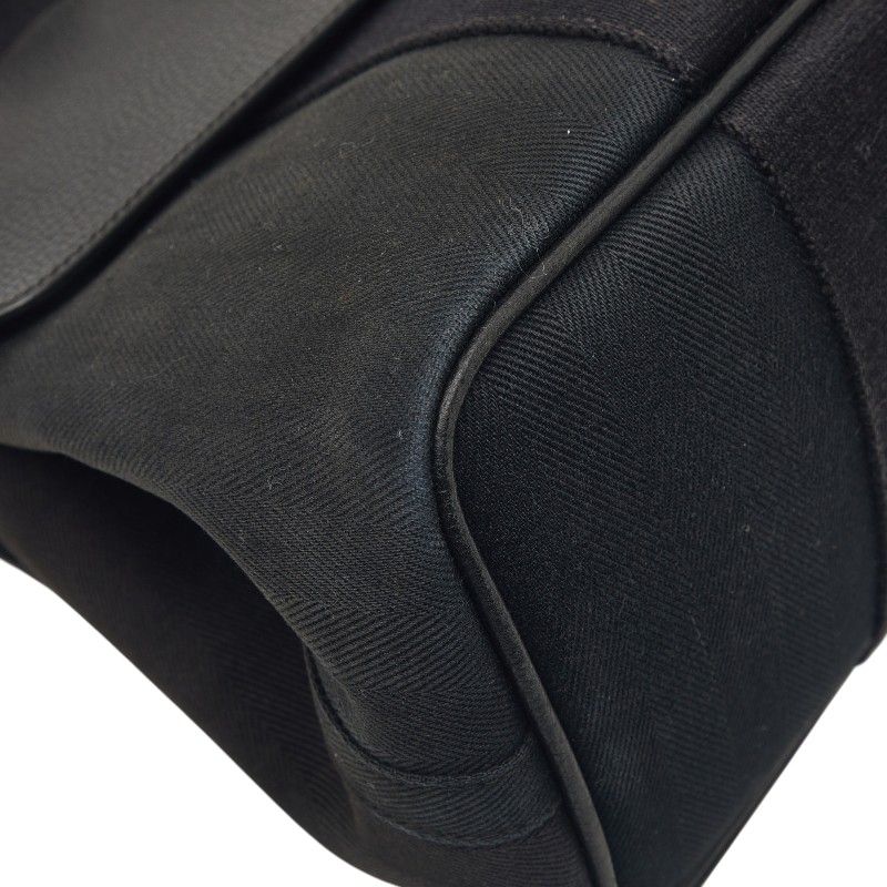 Hermes Valparaiso PM Handbag Black Toilet Blanc Leather Canvas — view 5