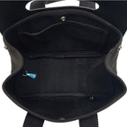 Hermes Valparaiso PM Handbag Black Toilet Blanc Leather Canvas — view 8