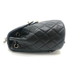 Chanel Backpack Quilted CC Logo Caviar Leather Black — view 3