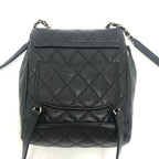 Chanel Backpack Quilted CC Logo Caviar Leather Black — view 2