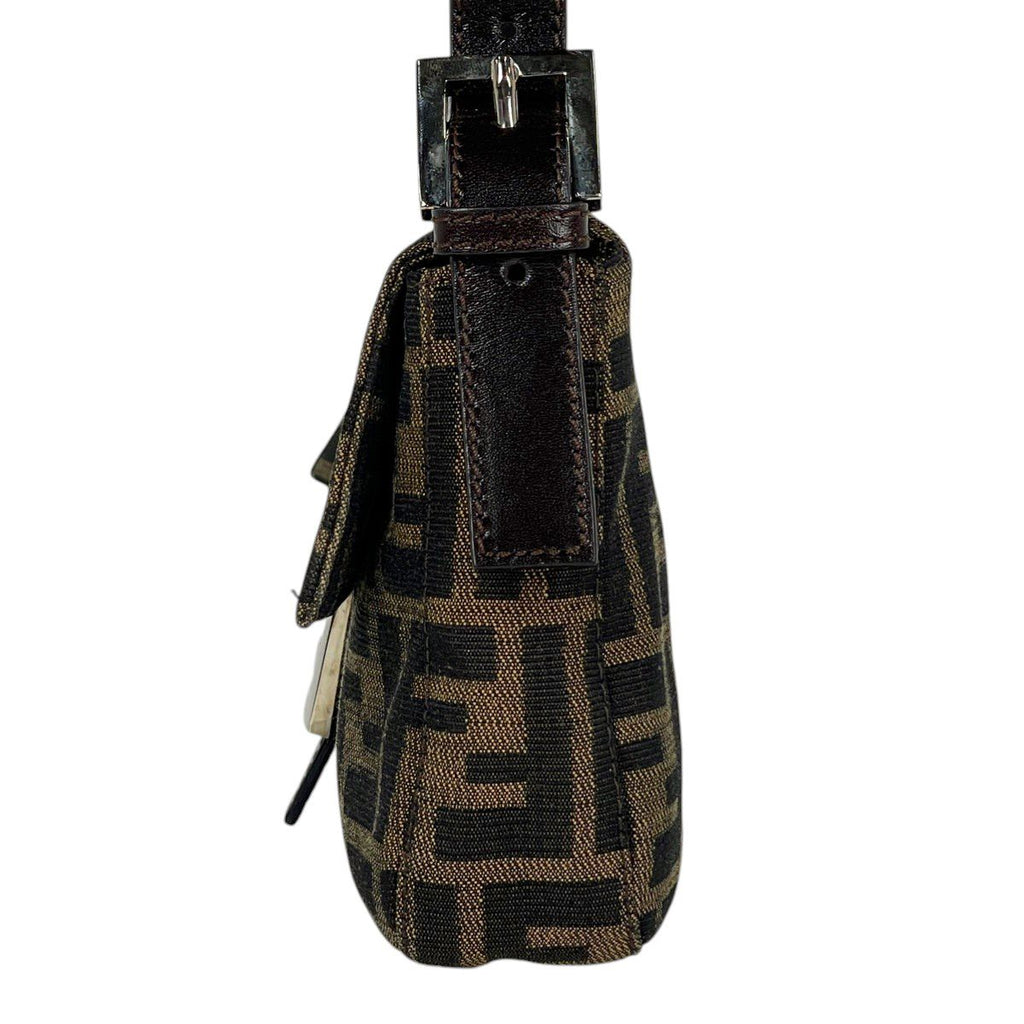 Fendi Zucca Pattern Mamma Baguette Shoulder Bag Canvas Brown — view 2