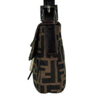Fendi Zucca Pattern Mamma Baguette Shoulder Bag Canvas Brown — view 2