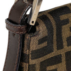 Fendi Zucca Pattern Mamma Baguette Shoulder Bag Canvas Brown — view 8