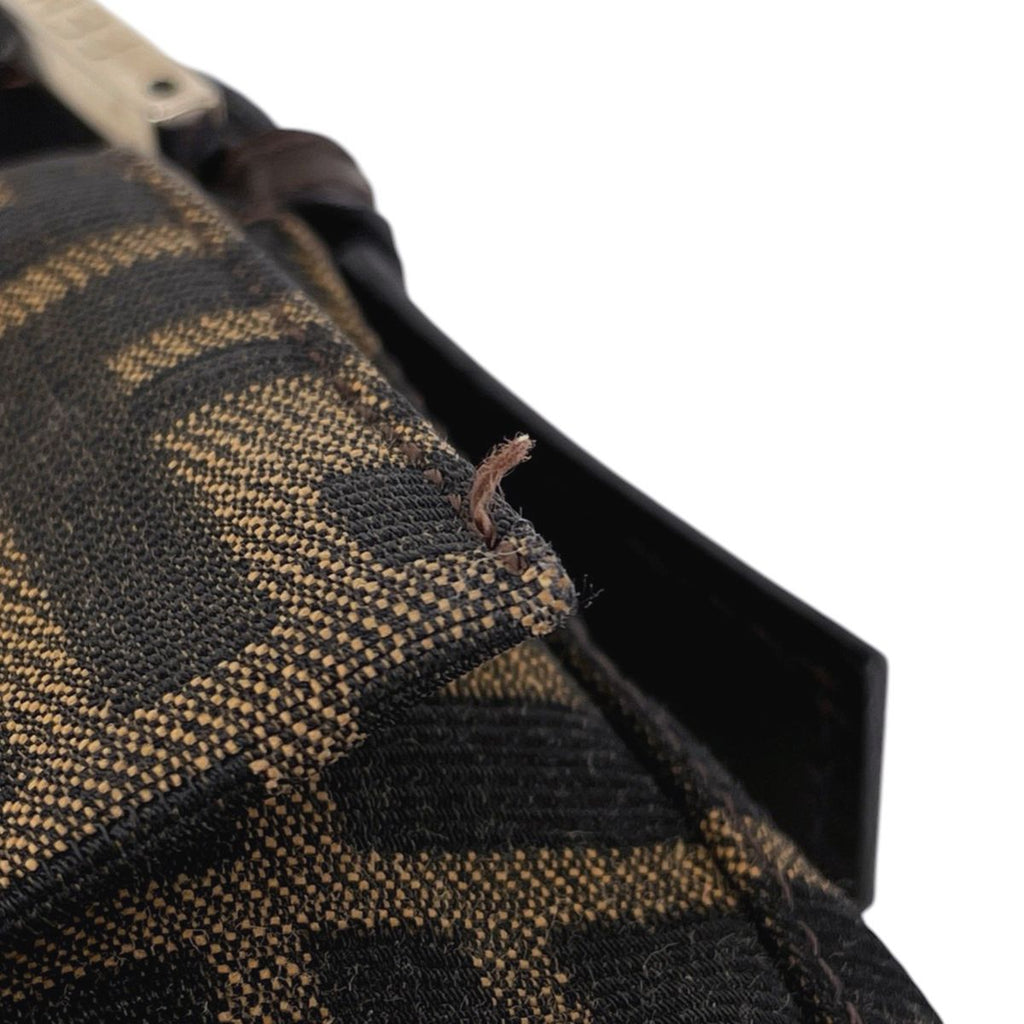 Fendi Zucca Pattern Mamma Baguette Shoulder Bag Canvas Brown — view 7