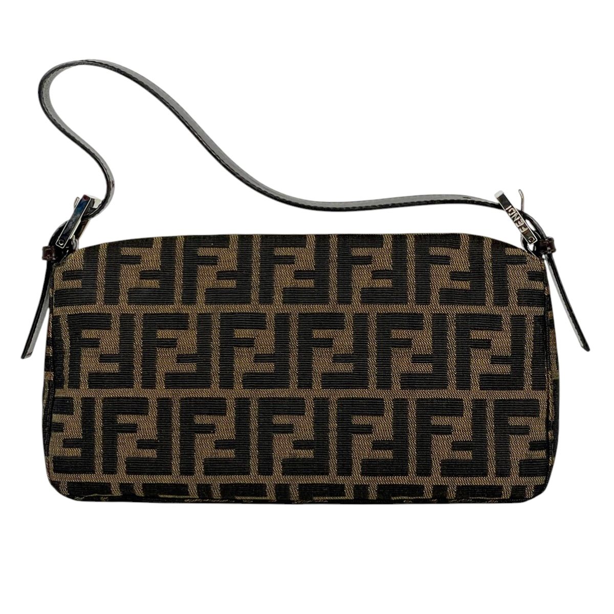 Fendi Zucca Pattern Mamma Baguette Shoulder Bag Canvas Brown — view 3