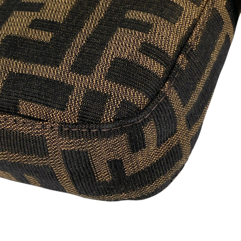 Fendi Zucca Pattern Mamma Baguette Shoulder Bag Canvas Brown — view 6