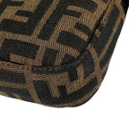 Fendi Zucca Pattern Mamma Baguette Shoulder Bag Canvas Brown — view 6