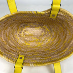 Loewe Basket Bag Small Bag Anagram Palm Leaf Handbag Raffia Beige Yellow — view 9