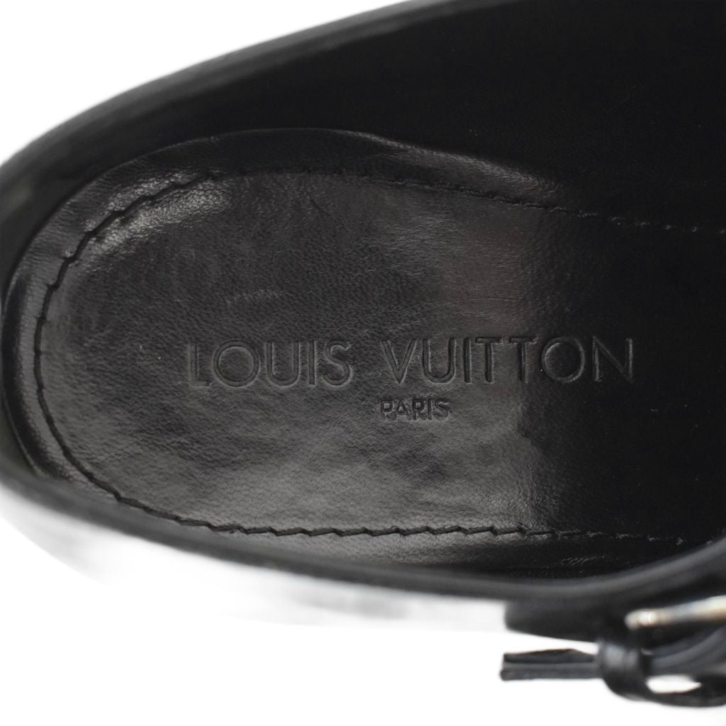 Louis Vuitton Business Shoes Dress Leather Logo Belt 8 Black — view 8