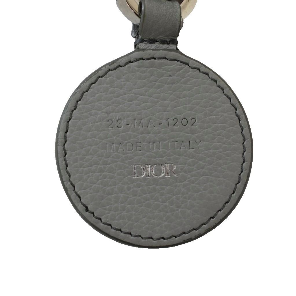 Dior D-touch Key Holder Key Ring Logo Plate Silver Gray — view 2