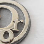 Dior D-touch Key Holder Key Ring Logo Plate Silver Gray — view 9