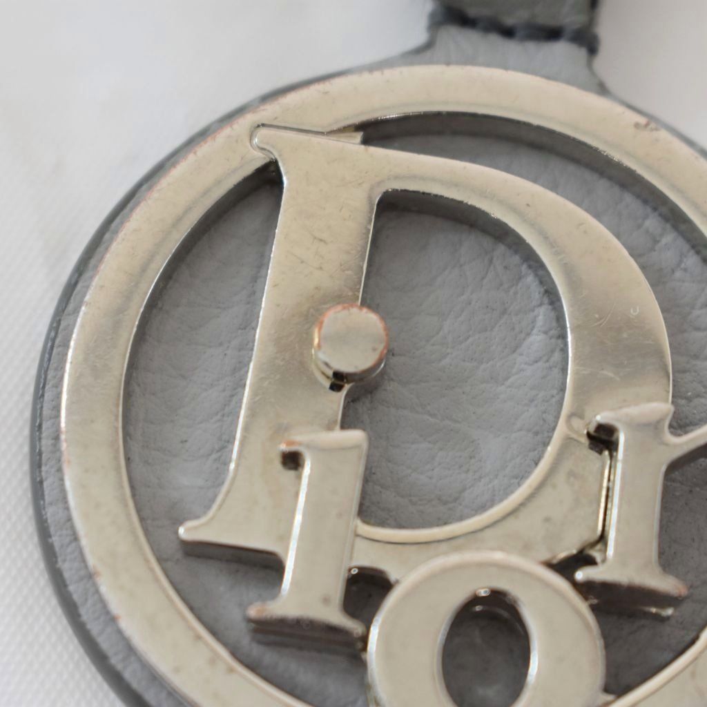 Dior D-touch Key Holder Key Ring Logo Plate Silver Gray — view 6