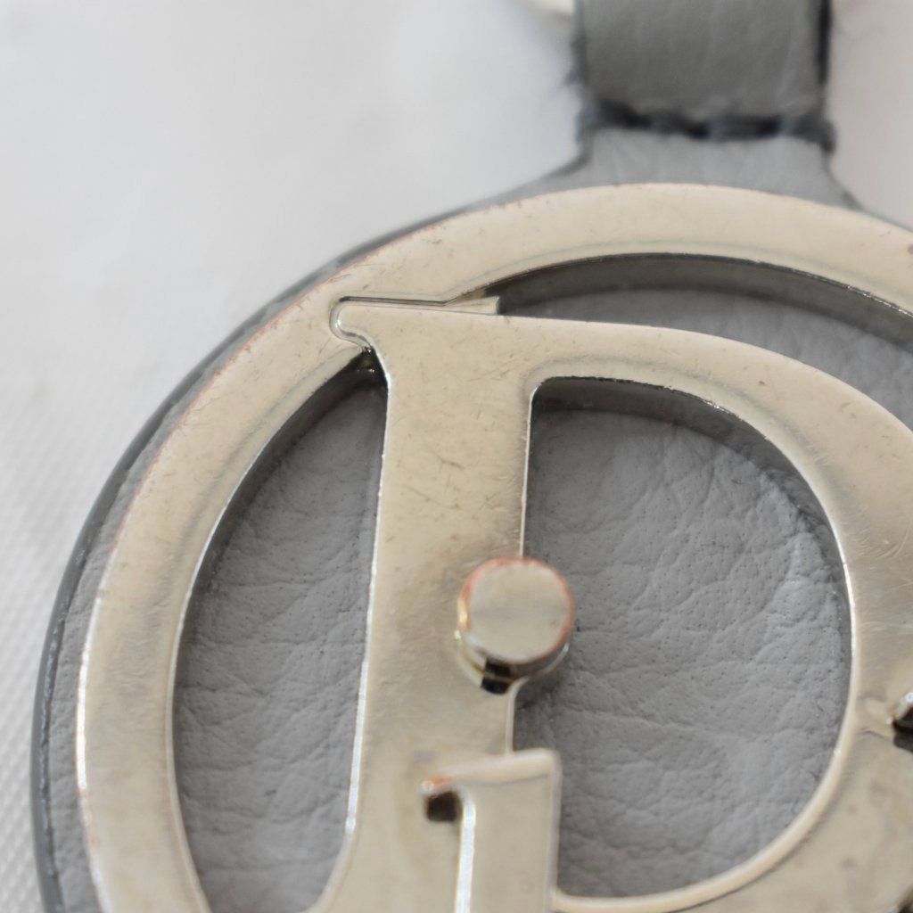 Dior D-touch Key Holder Key Ring Logo Plate Silver Gray — view 8