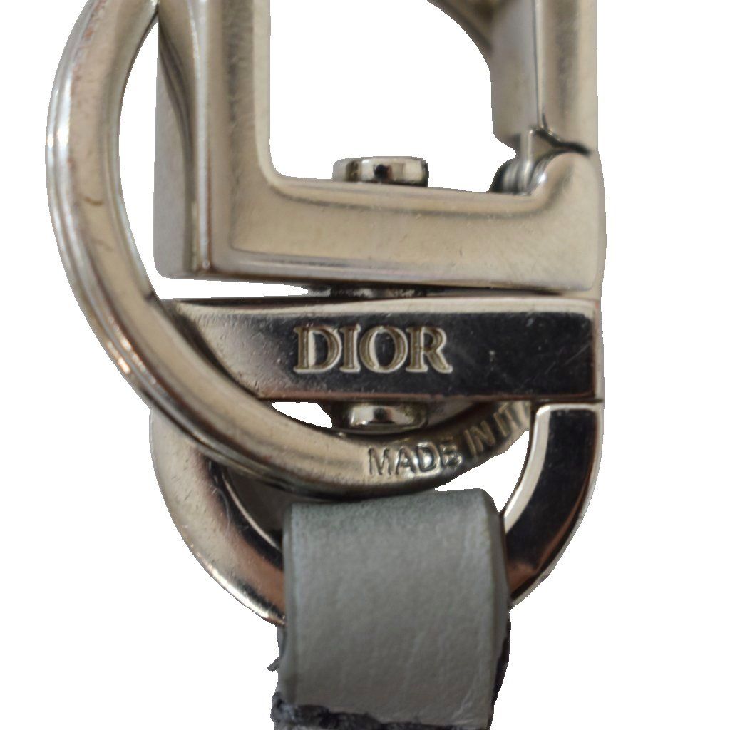 Dior D-touch Key Holder Key Ring Logo Plate Silver Gray — view 4