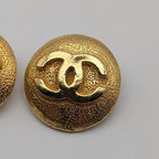 Chanel Earrings CC Logo Round Circle Gold Vintage 23 — view 2