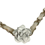 Chanel Headband Chain Camellia CC Logo Metal White Hair Accessory — view 2