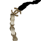 Chanel Headband Chain Camellia CC Logo Metal White Hair Accessory — view 3
