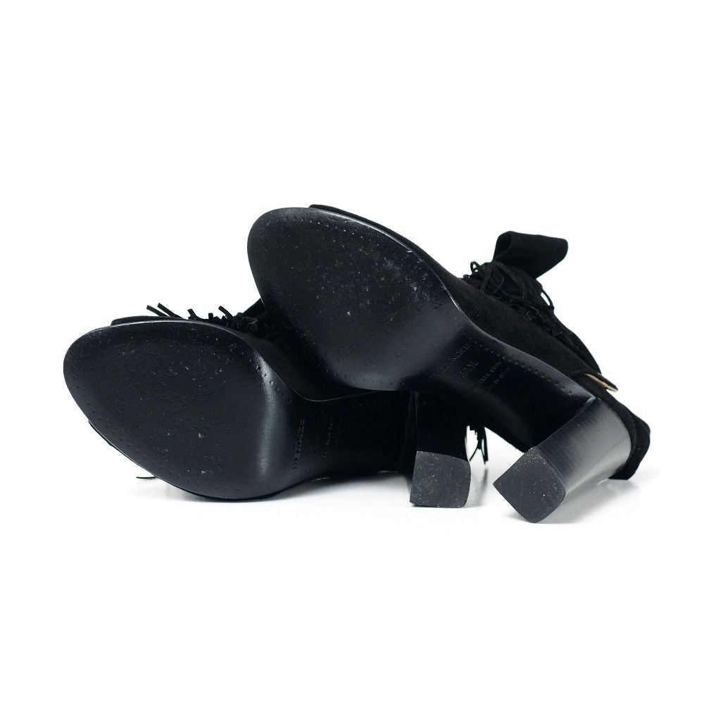 Hermes Sandals 34.5 Fringe Nubuck Ribbon Shoes — view 8