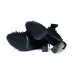 Hermes Sandals 34.5 Fringe Nubuck Ribbon Shoes — view 8