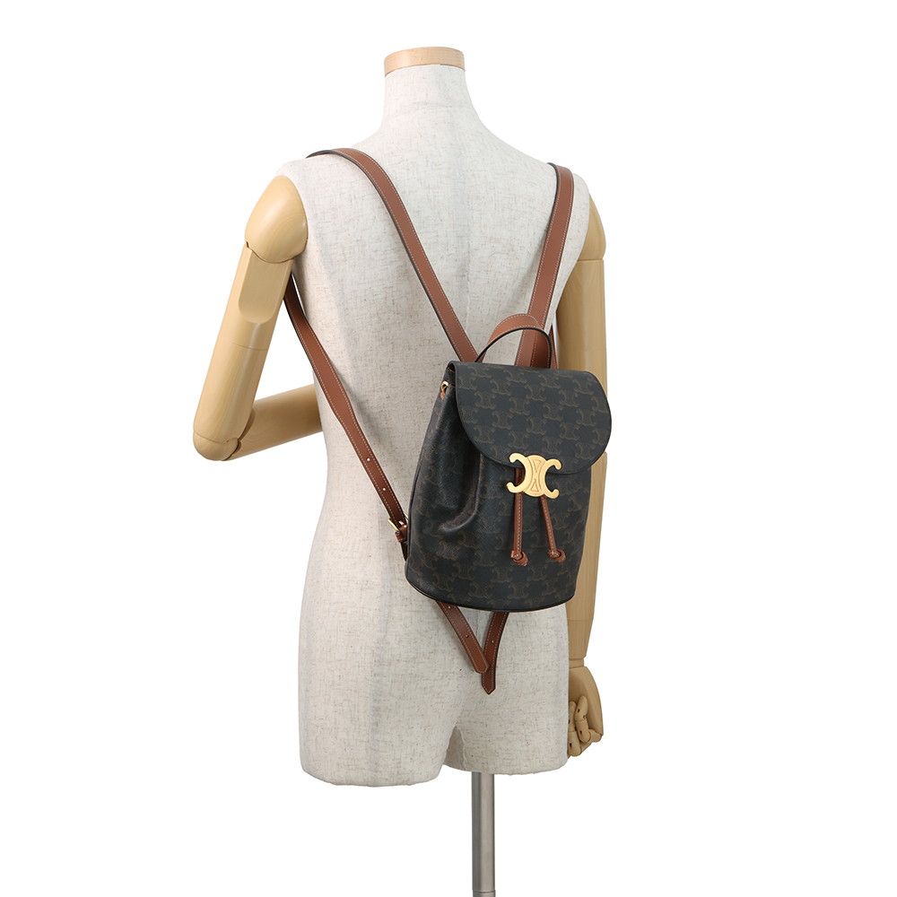 Celine Backpack Boni Triomphe Leather Brown — view 4