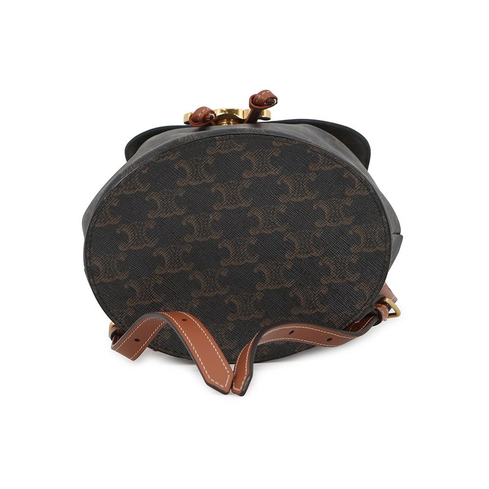 Celine Backpack Boni Triomphe Leather Brown — view 3