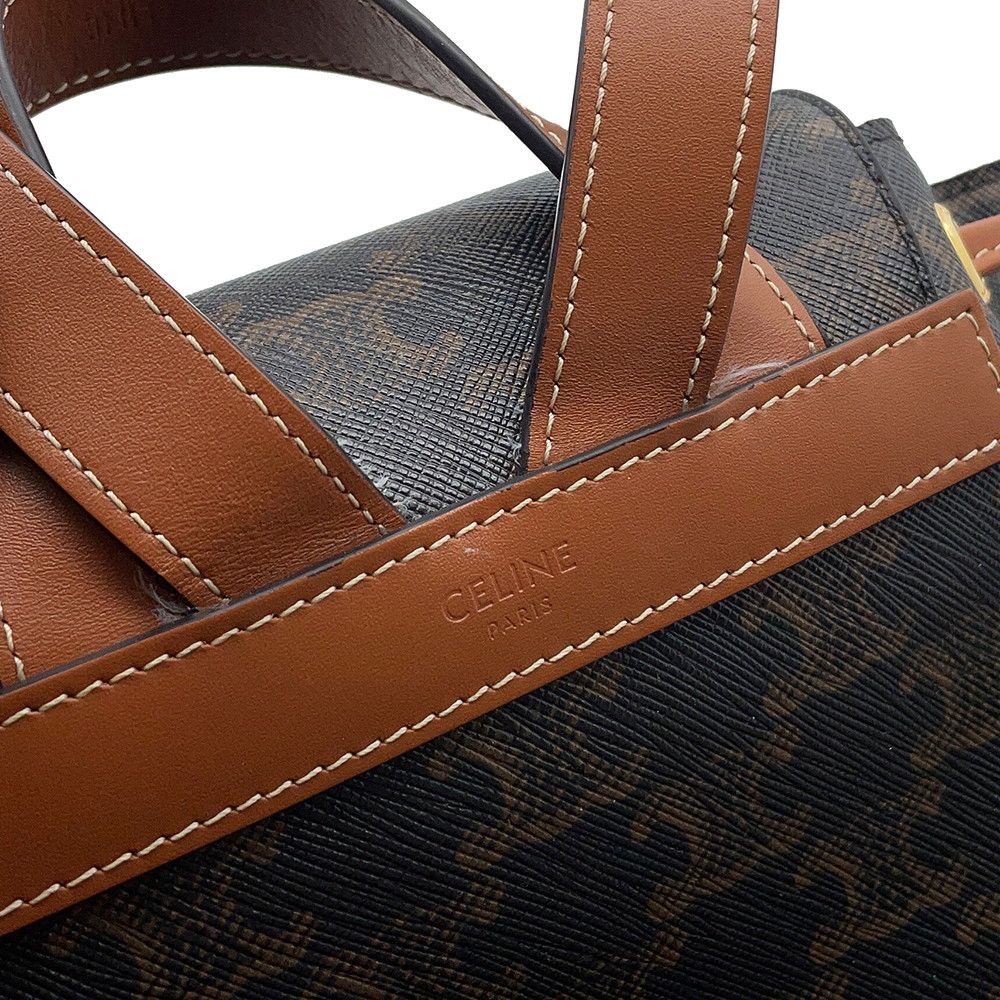 Celine Backpack Boni Triomphe Leather Brown — view 8